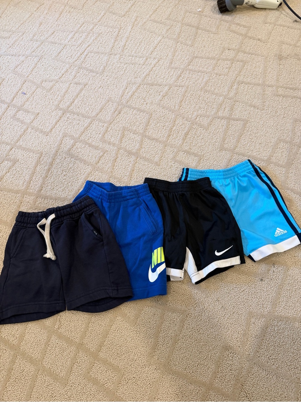 Nike & Adidas Kids Athletic Shorts - Black, Royal Blue, Light Blue